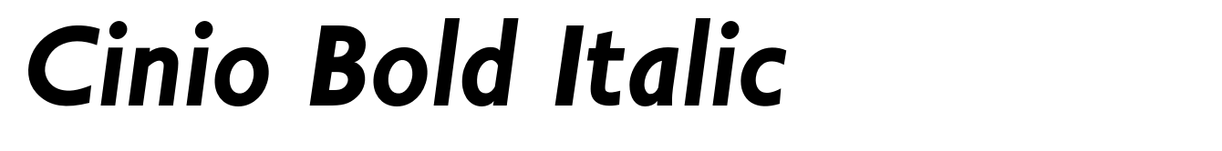 Cinio Bold Italic